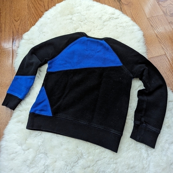 True RELIGION kids black & blue colour block long sleeve crew neck 5 - Picture 4 of 7